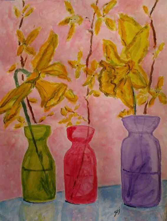 Yellow Harbingers by Susan Royer - search and link Fine Art with ARTdefs.com