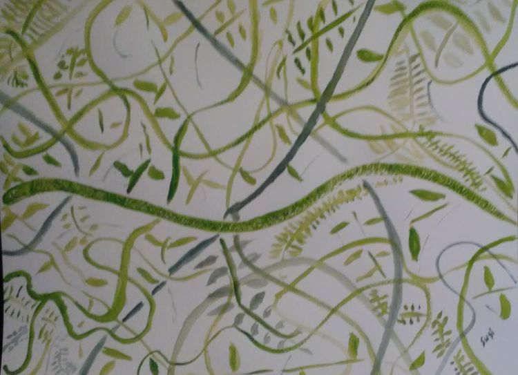 Camo Green Snake by Susan Royer - search and link Fine Art with ARTdefs.com
