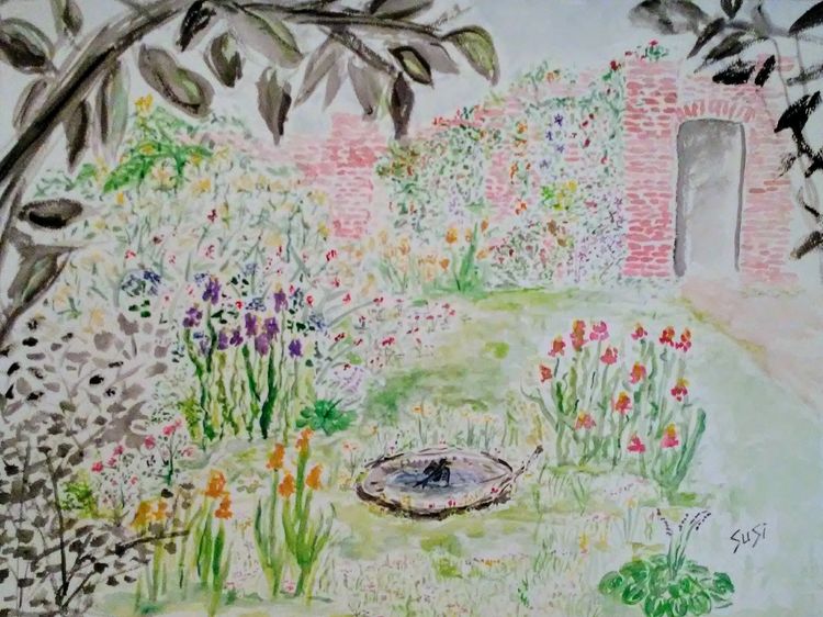  Backyard Garden by Susan Royer - search and link Fine Art with ARTdefs.com