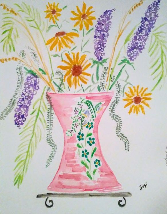 Hourglass Vase by Susan Royer - search and link Fine Art with ARTdefs.com