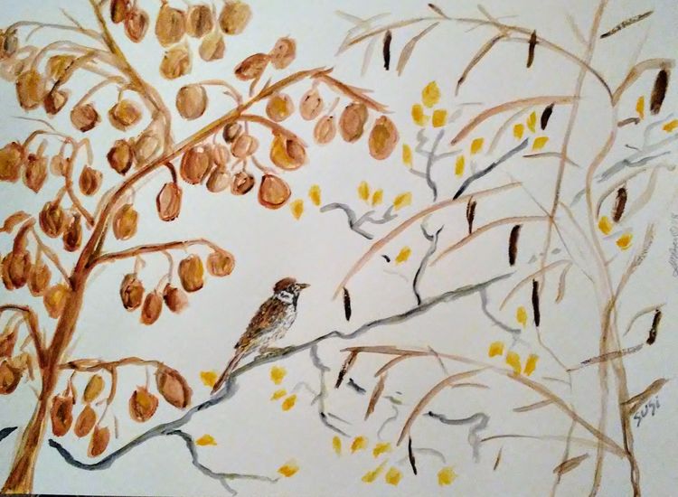 Bramble Bird by Susan Royer - search and link Fine Art with ARTdefs.com