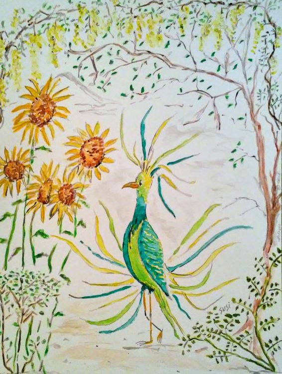 Blessed Bird by Susan Royer - search and link Fine Art with ARTdefs.com